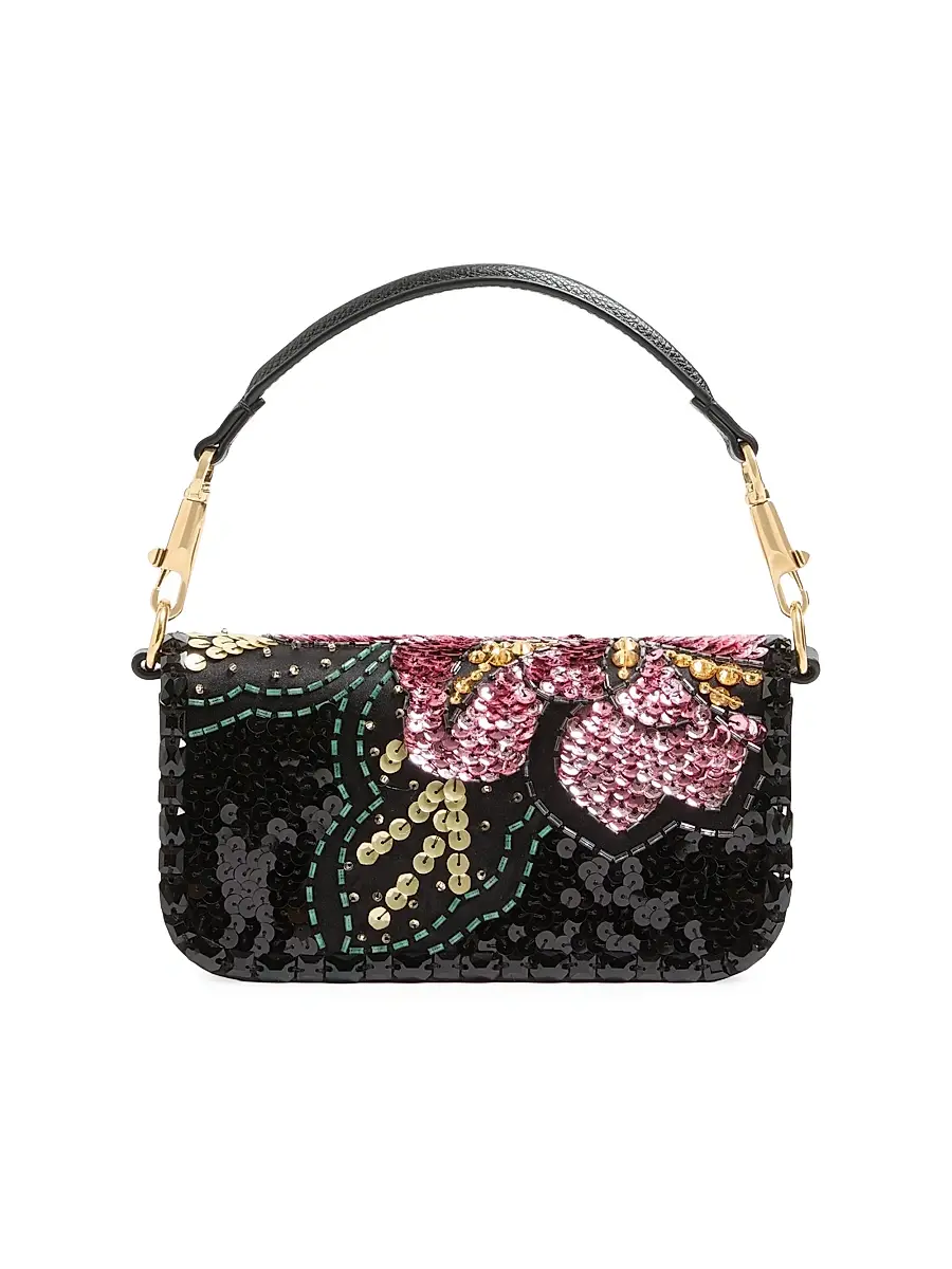 Valentino Women's Locò Small Embroidered Shoulder Bag | Thumbnail 2