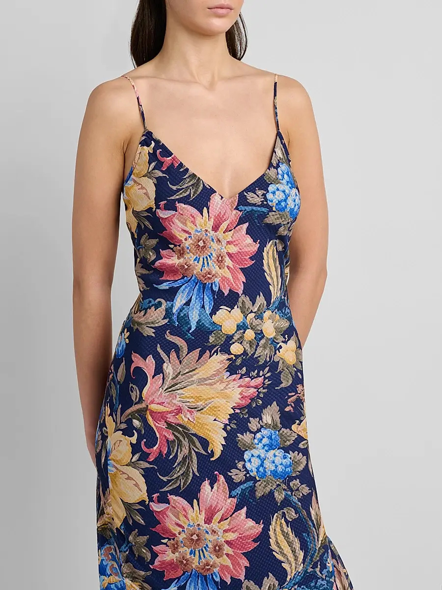 Etro Women's Botanical-Print Tiered Ruffled Gown | Thumbnail 5 Etro Women's Botanical-Print Tiered Ruffled Gown | Thumbnail 5
