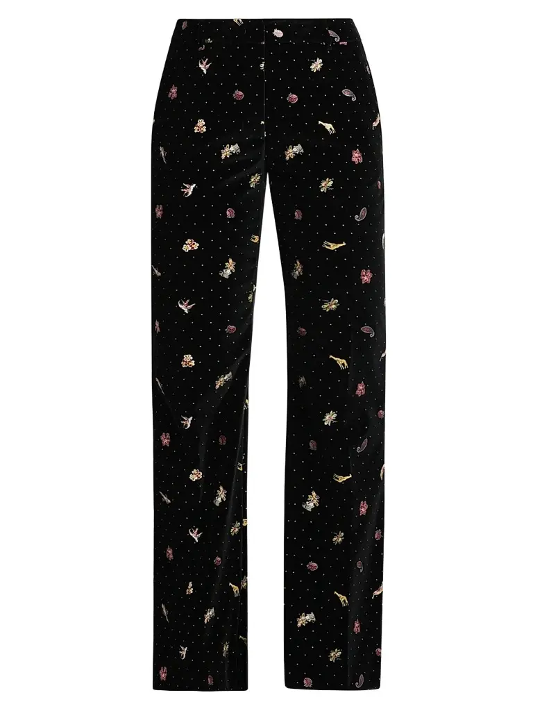 Etro Women's Printed Stretch-Cotton Trousers | Image 1 Etro Women's Printed Stretch-Cotton Trousers | Image 1