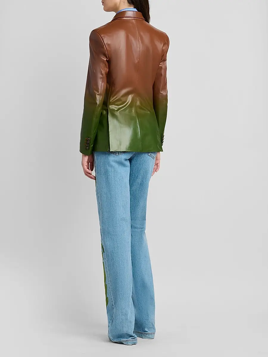 Etro Women's Gradient Leather Blazer | Thumbnail 3 Etro Women's Gradient Leather Blazer | Thumbnail 3
