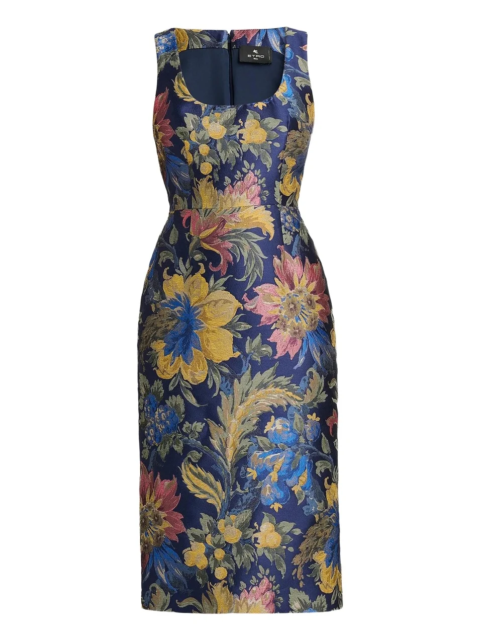 Women's Floral Cotton-Blend Sheath Midi Dress Women's Floral Cotton-Blend Sheath Midi Dress
