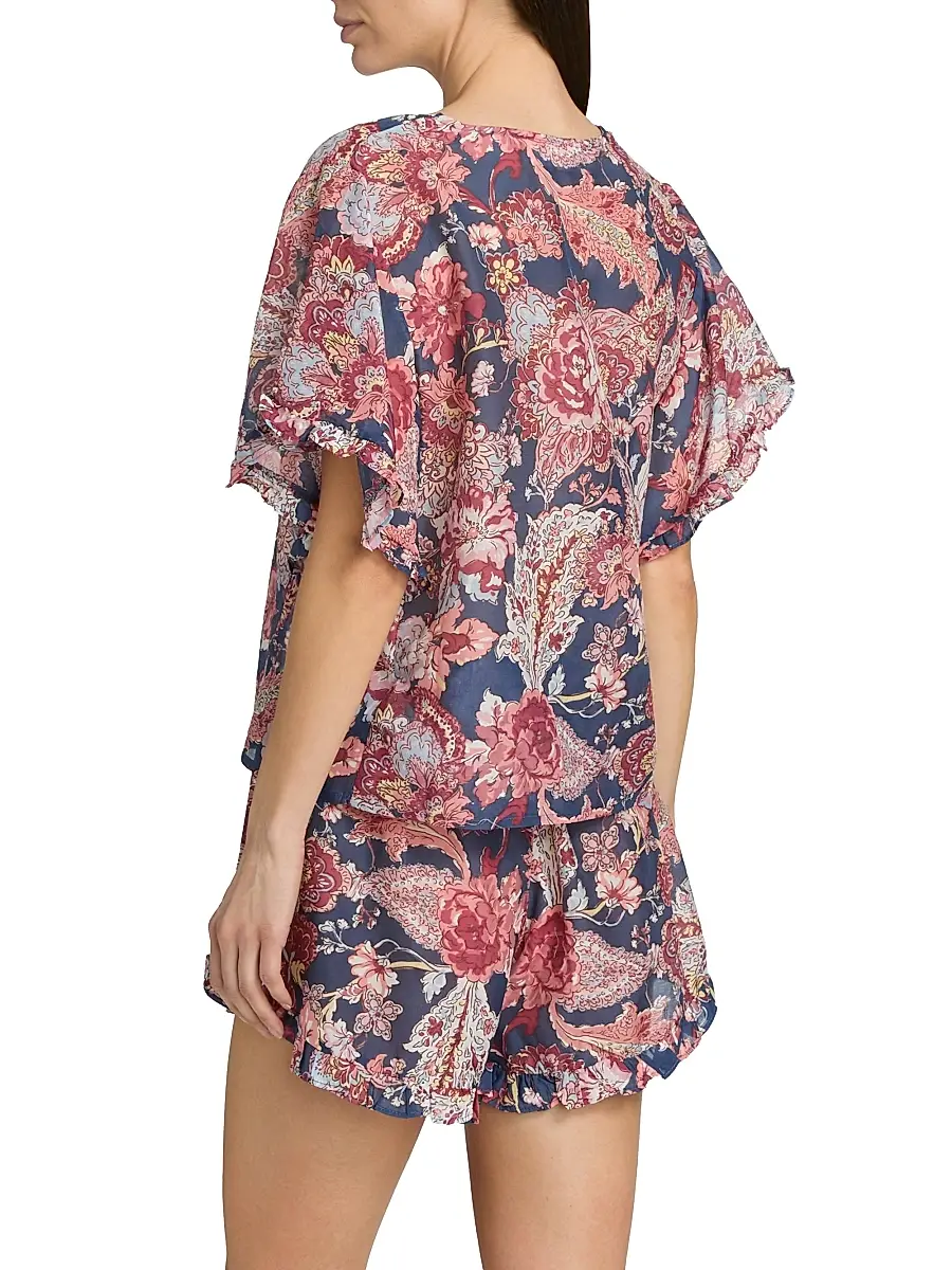 Papinelle Women's Ella Frill Boxer Pajamas | Thumbnail 5 Papinelle Women's Ella Frill Boxer Pajamas | Thumbnail 5