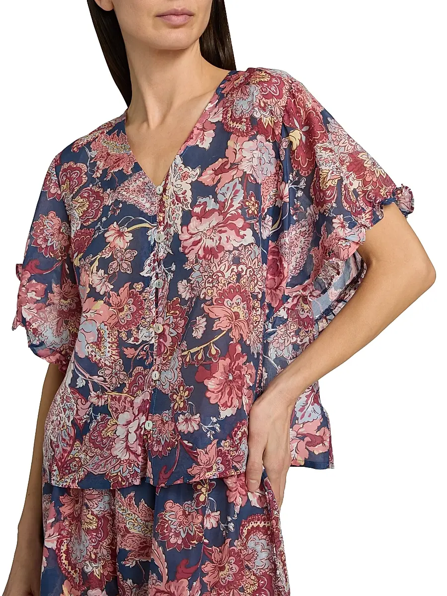 Papinelle Women's Ella Frill Boxer Pajamas | Thumbnail 6 Papinelle Women's Ella Frill Boxer Pajamas | Thumbnail 6