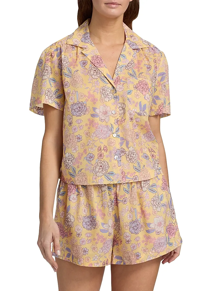 Papinelle Women's Karolina Floral Short Pajamas | Thumbnail 3 Papinelle Women's Karolina Floral Short Pajamas | Thumbnail 3