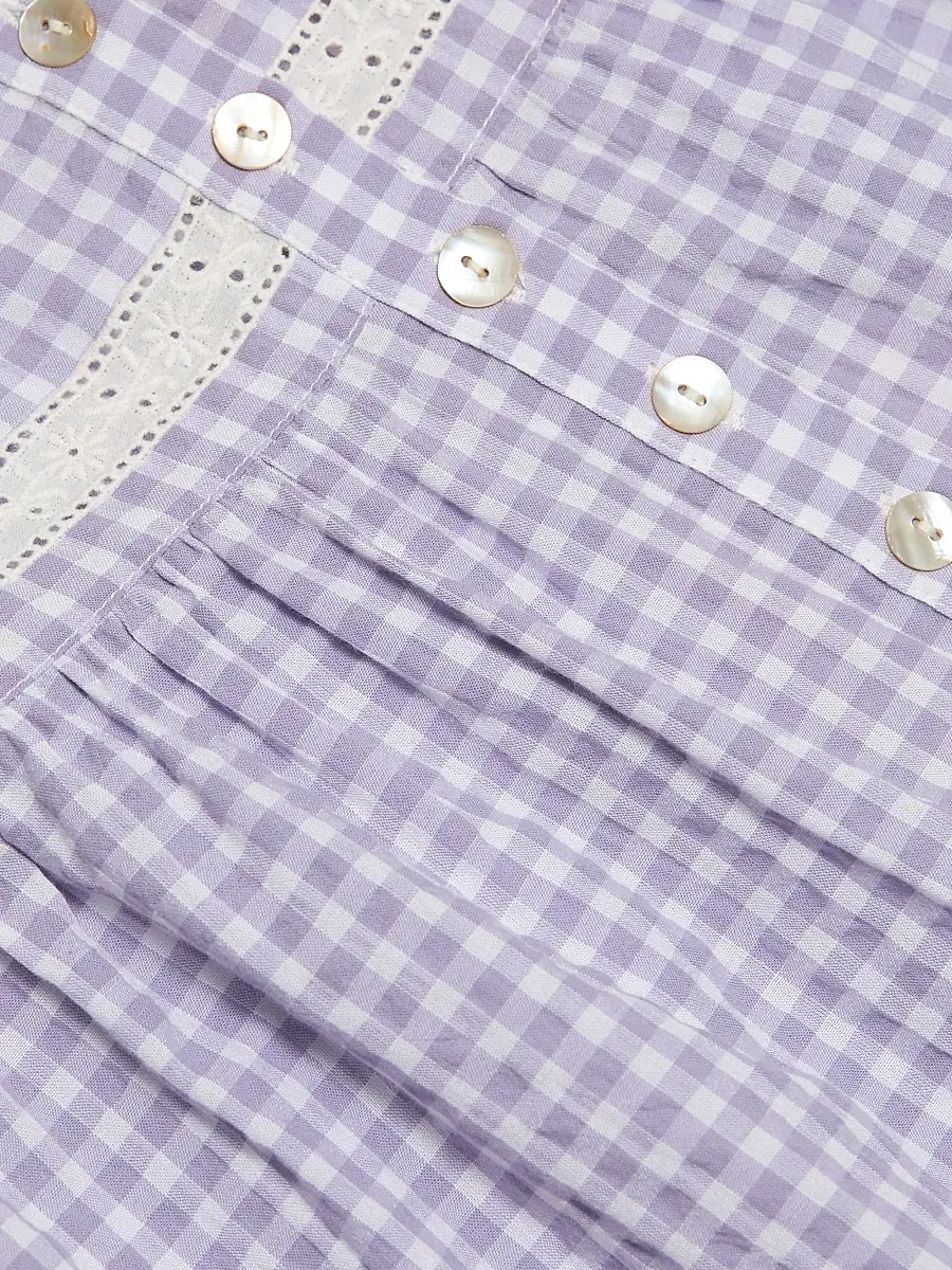 Papinelle Women's Seersucker Gingham Strappy Nightie | Thumbnail 6 Papinelle Women's Seersucker Gingham Strappy Nightie | Thumbnail 6