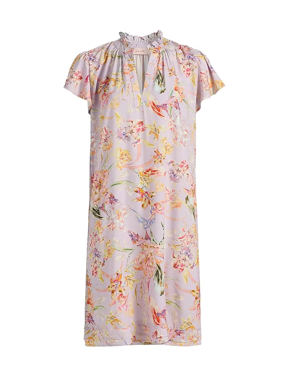 Papinelle Women's Bailey Flutter-Sleeve Nightie - Soft Lavender | Image 1 Papinelle Women's Bailey Flutter-Sleeve Nightie - Soft Lavender | Image 1