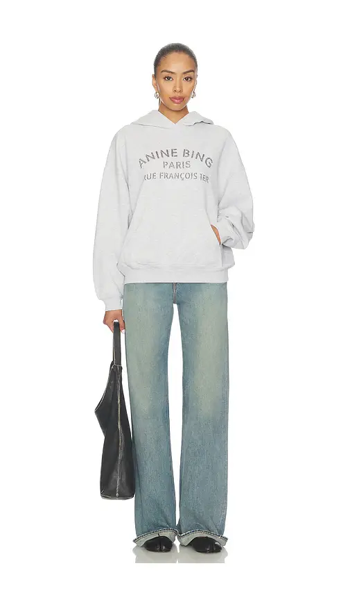 Anine Bing Harvey Sweatshirt Paris Stencil | Thumbnail 4 Anine Bing Harvey Sweatshirt Paris Stencil | Thumbnail 4