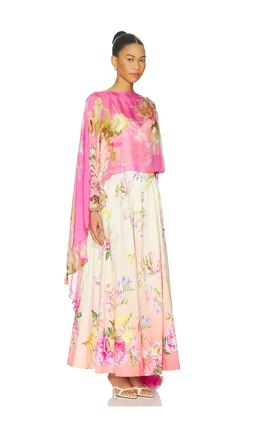 Hemant & Nandita Ruched Cape | Thumbnail 2