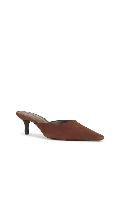 Black Suede Studio Riley 50 Mule Pump | Thumbnail 2