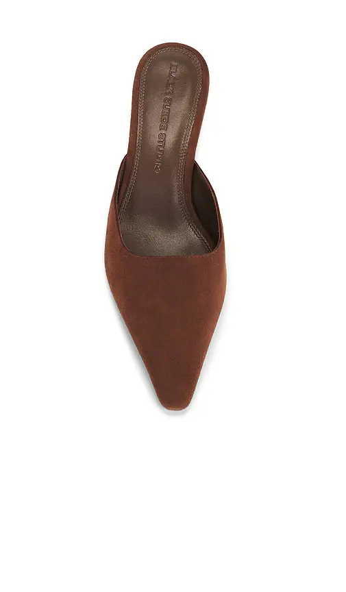 Black Suede Studio Riley 50 Mule Pump | Thumbnail 4