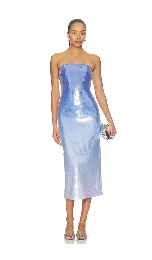 Lovers and Friends Alora Sequin Midi Dress | Image 1 Lovers and Friends Alora Sequin Midi Dress | Image 1