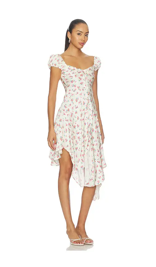 For Love & Lemons Cherry Mae Midi Dress | Thumbnail 2