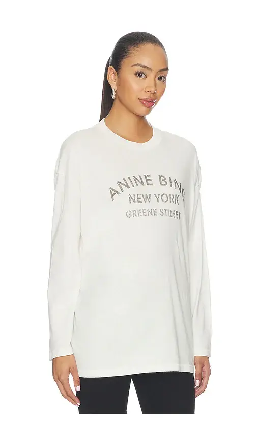 ANINE BING Ivan Long Sleeve New York Stencil | Thumbnail 2 ANINE BING Ivan Long Sleeve New York Stencil | Thumbnail 2