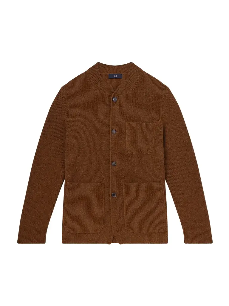 dunhill Ribbed Camel Wool, Wool and Cashmere-Blend Cardigan - Men | Image 1 dunhill Ribbed Camel Wool, Wool and Cashmere-Blend Cardigan - Men | Image 1