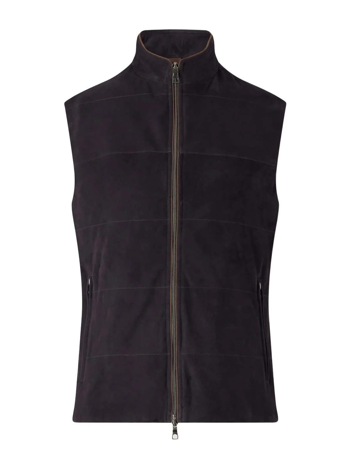 Belgravia Cotton-Trimmed Suede Gilet - Men Belgravia Cotton-Trimmed Suede Gilet - Men