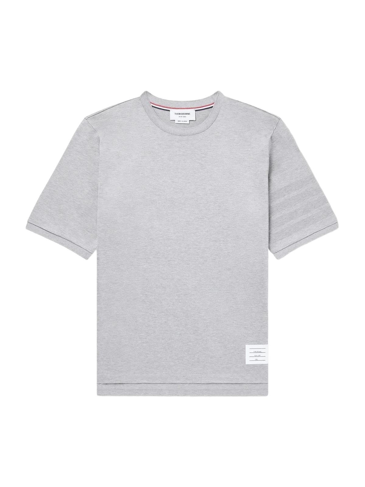 Thom Browne Logo-Appliquéd Striped Cotton-Jersey T-Shirt - Men