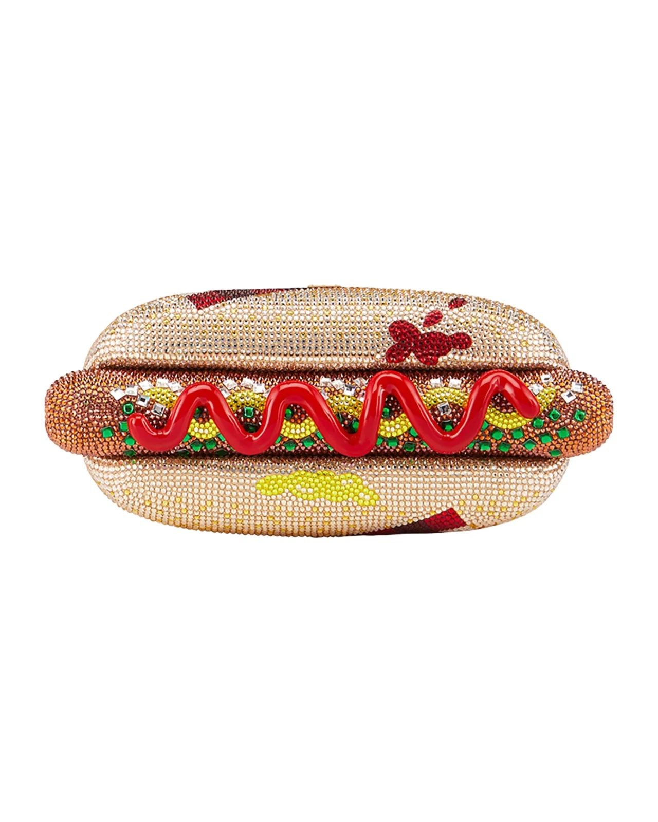 Judith Leiber Couture Hot Dog Minaudiere Clutch Bag