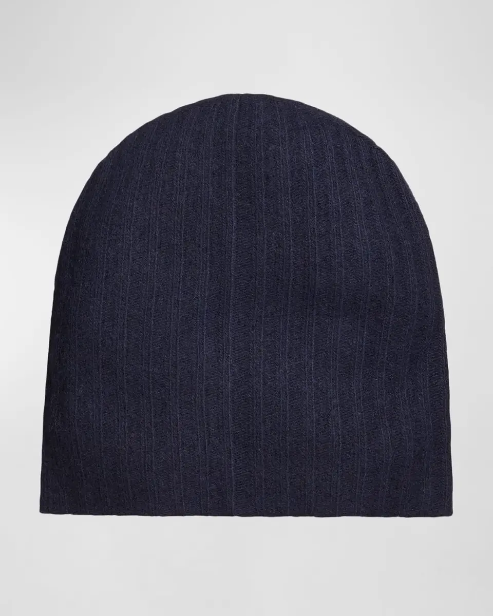 Bergdorf Goodman Men's Cashmere Slouchy Beanie Hat | Thumbnail 2