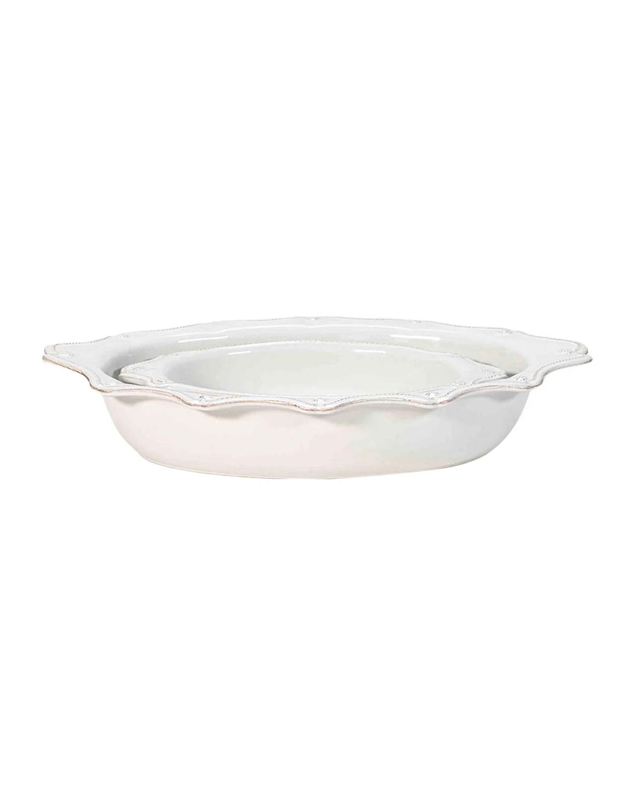 Juliska Berry & Thread Whitewash Oval 2-Piece Baking Set