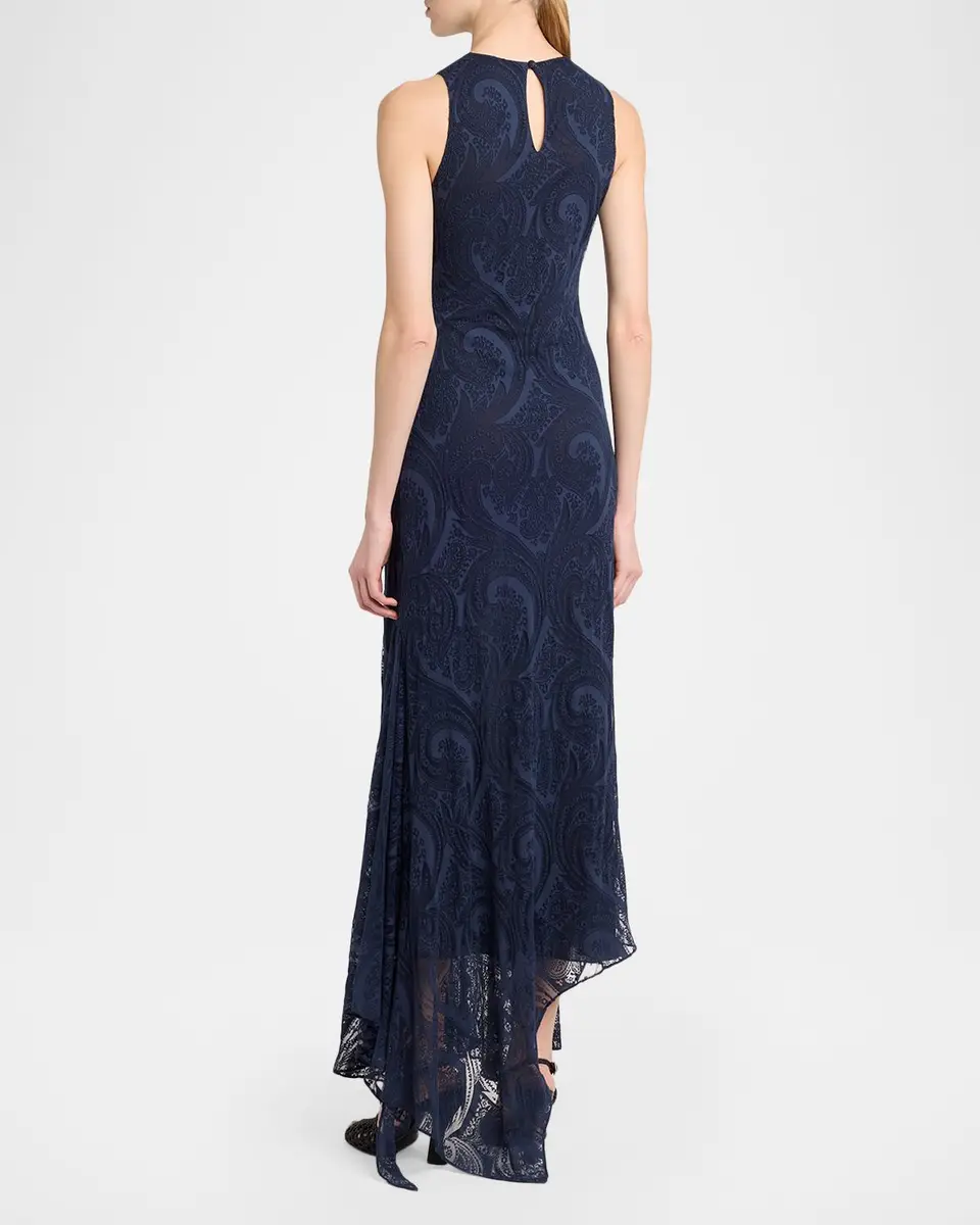 Etro Long Sleeveless Paisley Jacquard Dress | Thumbnail 3 Etro Long Sleeveless Paisley Jacquard Dress | Thumbnail 3