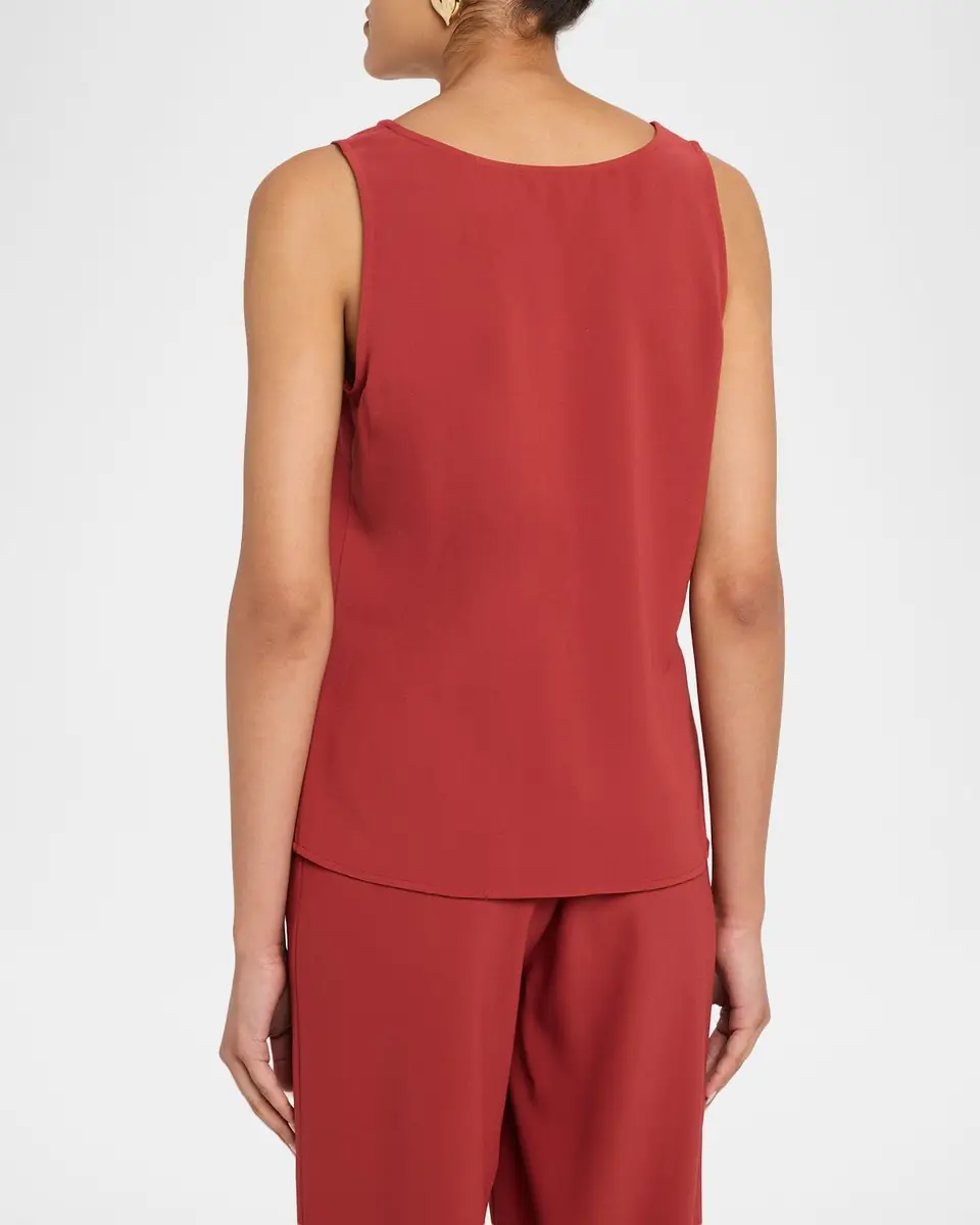 Misook Scoop-Neck Crepe De Chine Tank | Thumbnail 3 Misook Scoop-Neck Crepe De Chine Tank | Thumbnail 3