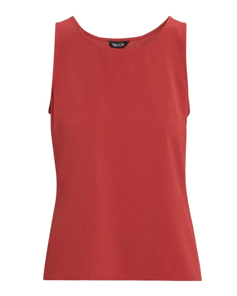 Misook Scoop-Neck Crepe De Chine Tank | Image 1 Misook Scoop-Neck Crepe De Chine Tank | Image 1