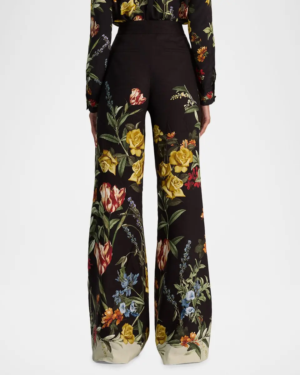 Alice + Olivia Dylan Floral Wide-Leg Pants | Thumbnail 3 Alice + Olivia Dylan Floral Wide-Leg Pants | Thumbnail 3
