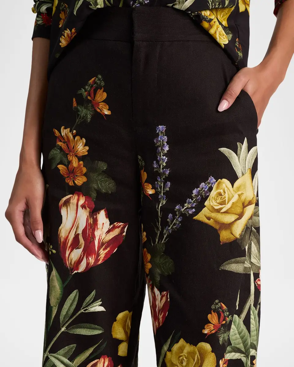 Alice + Olivia Dylan Floral Wide-Leg Pants | Thumbnail 5 Alice + Olivia Dylan Floral Wide-Leg Pants | Thumbnail 5