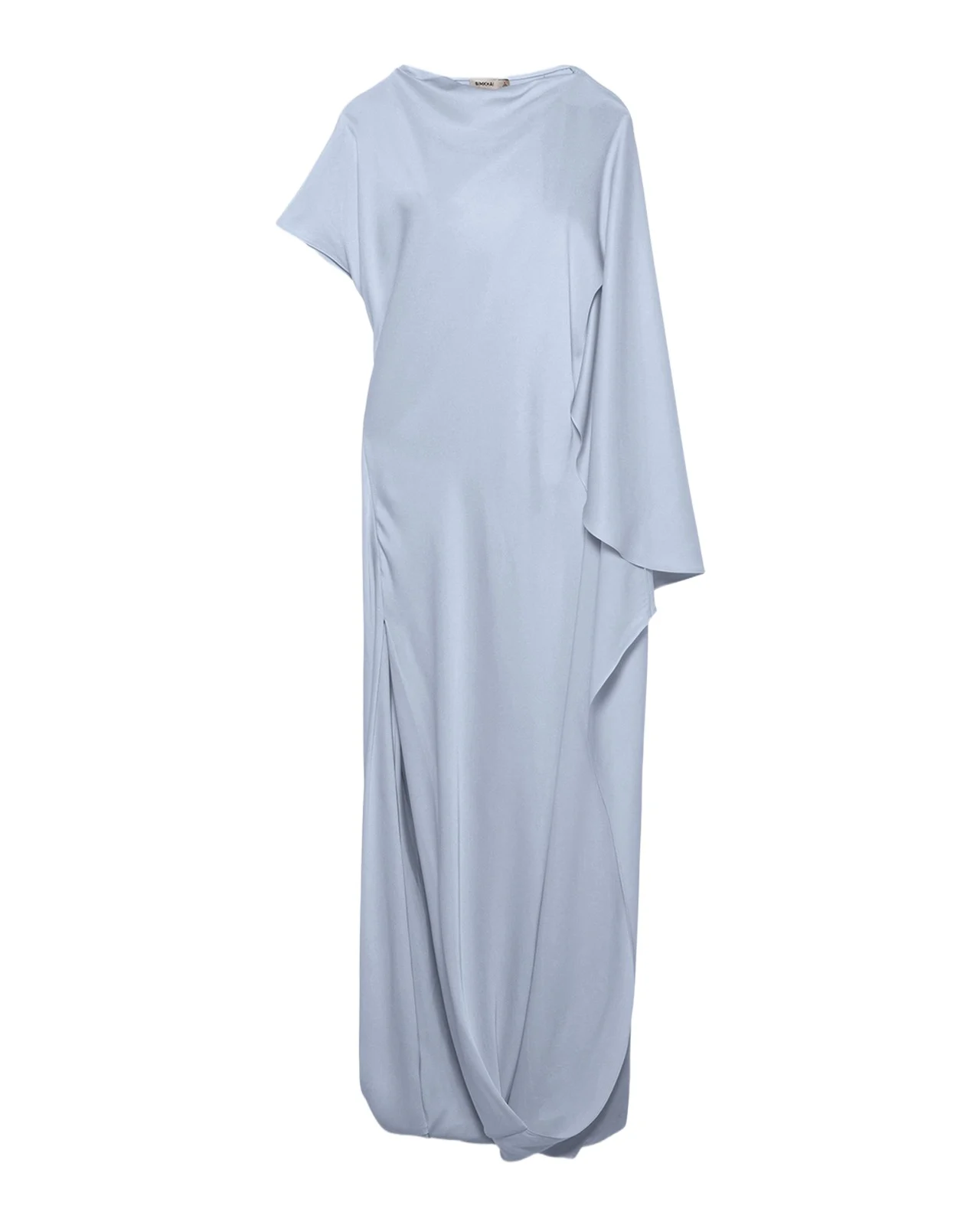 Ora Satin Asymmetric Drape Sleeve Gown Ora Satin Asymmetric Drape Sleeve Gown
