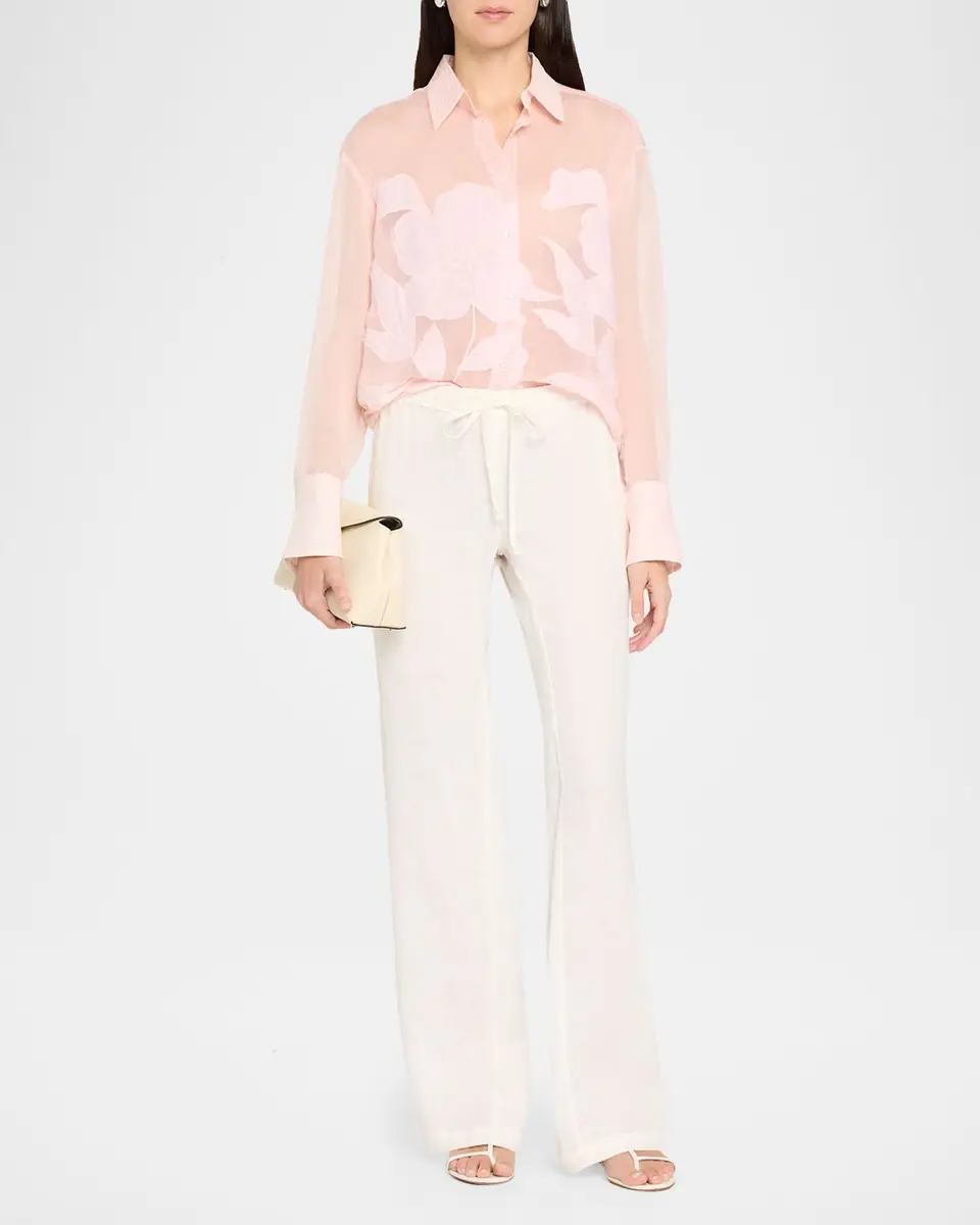 Cissa Floral Embroidered Button-Front Shirt | Thumbnail 2 Cissa Floral Embroidered Button-Front Shirt | Thumbnail 2