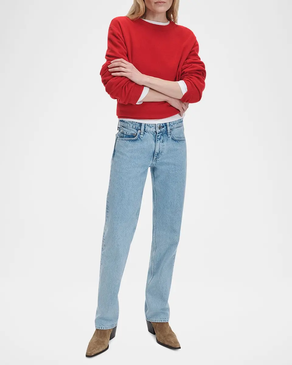 rag & bone Harlow Low-Rise Straight Jeans | Thumbnail 2