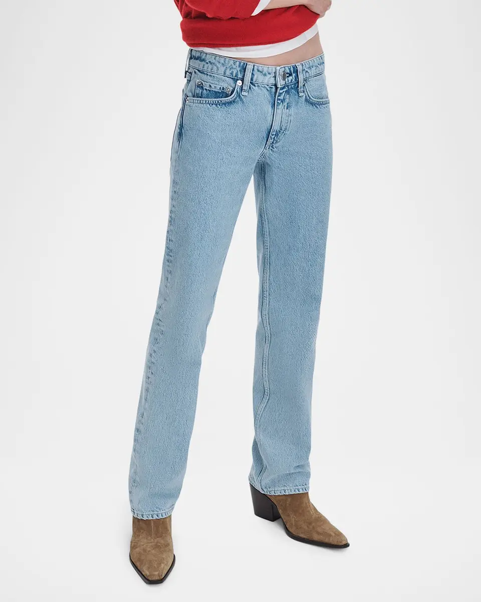 rag & bone Harlow Low-Rise Straight Jeans | Thumbnail 4