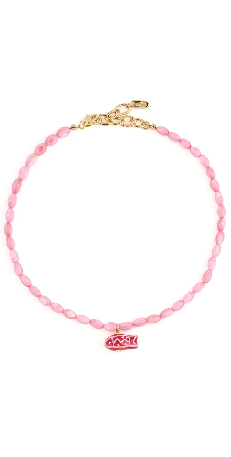 Cotton Candy Beaded Fish Necklace