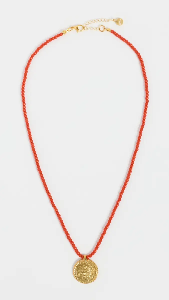 Maison Irem Beaded Coin Necklace | Thumbnail 2