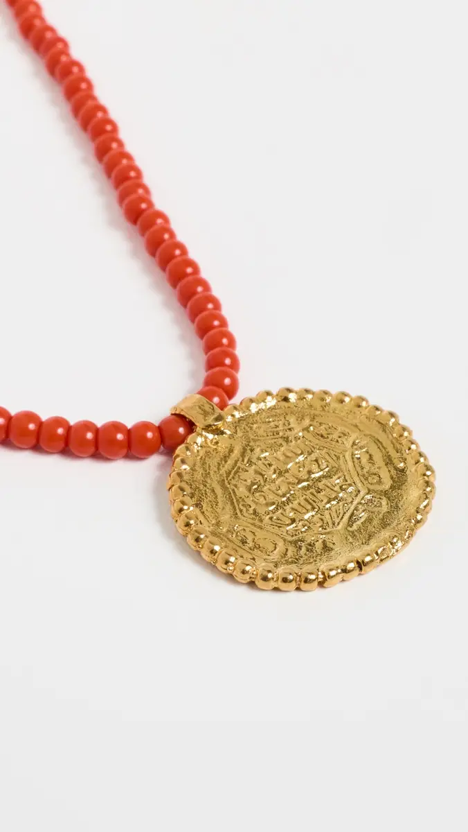 Maison Irem Beaded Coin Necklace | Thumbnail 4