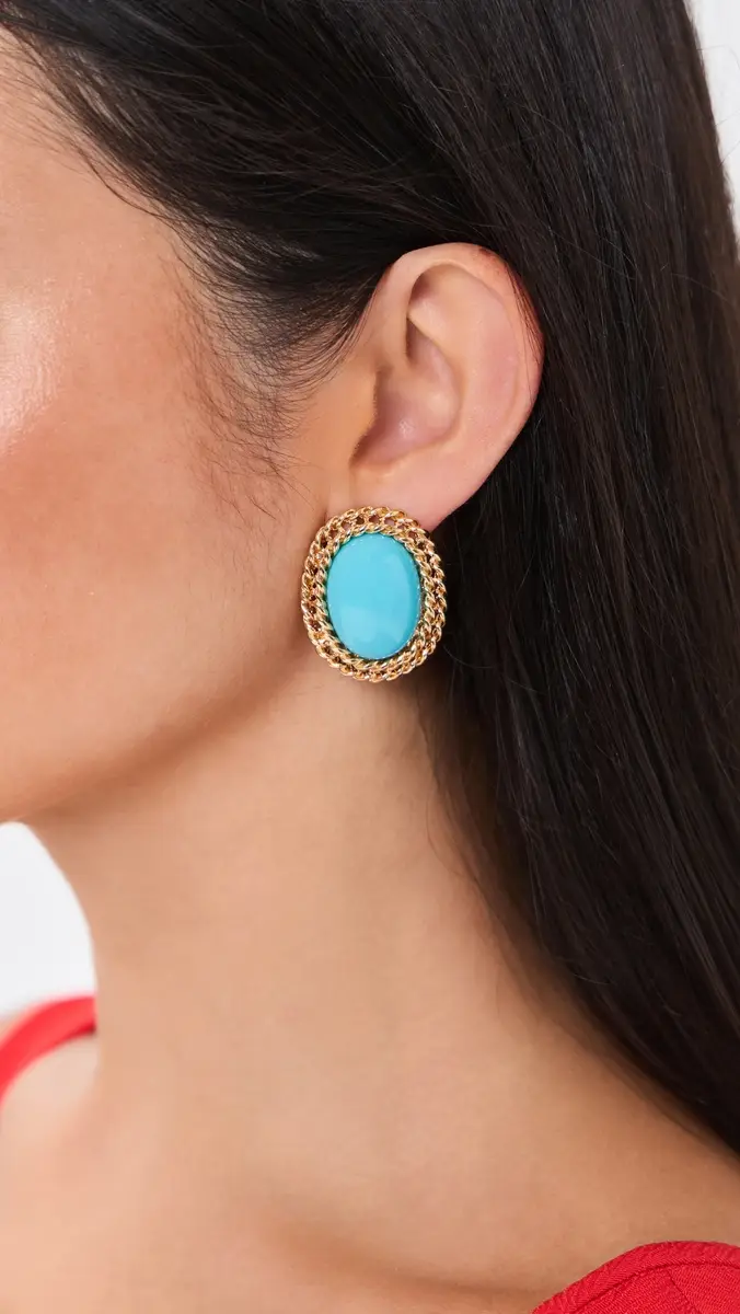 KENNETH JAY LANE Oval Center Earrings | Thumbnail 3