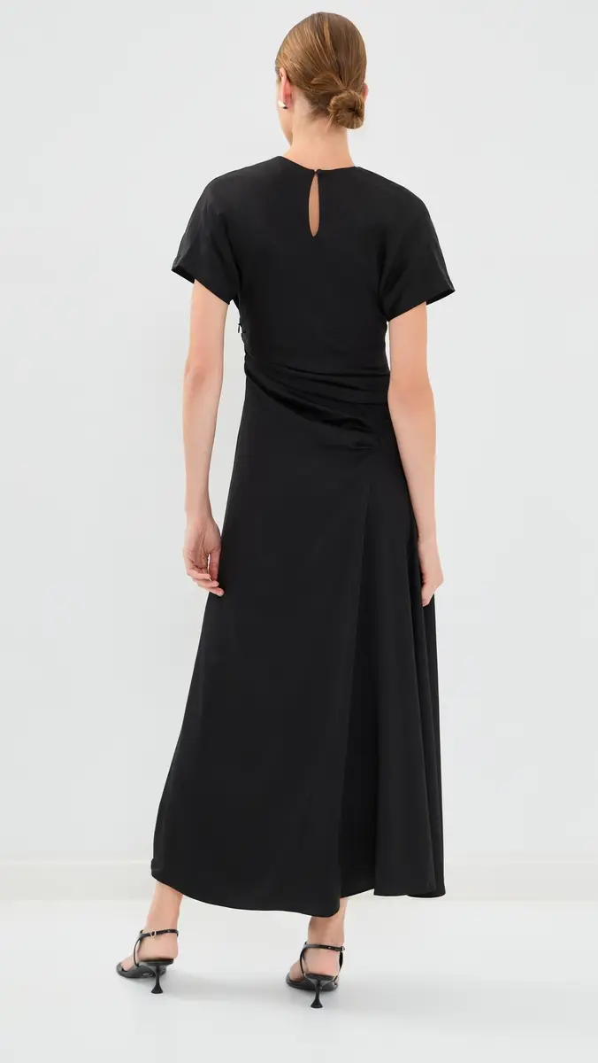 Simkhai Marabella Draped Midi Dress | Thumbnail 3