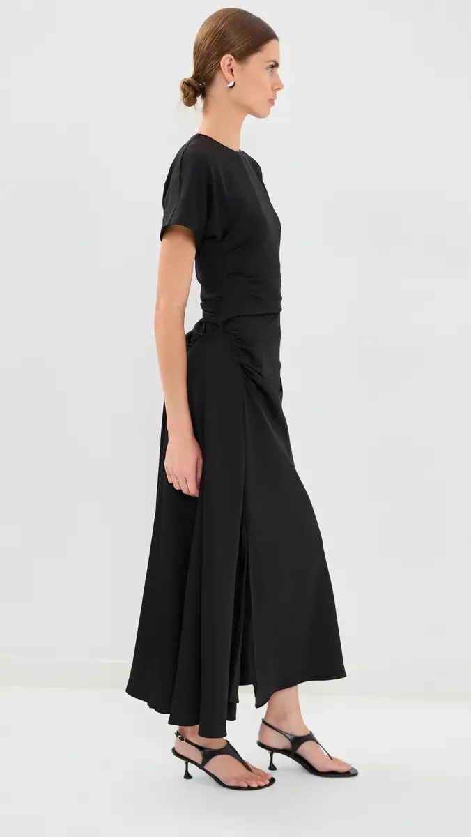 Simkhai Marabella Draped Midi Dress | Thumbnail 4