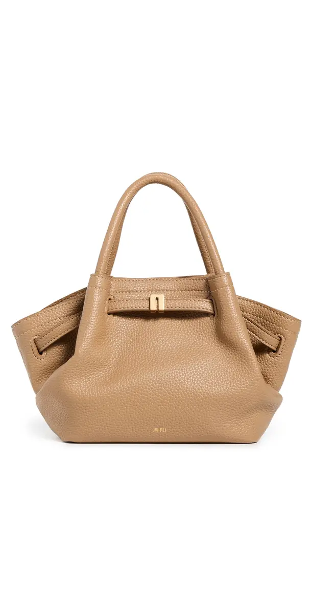 JW PEI Hana Faux Leather Mini Tote Bag Latte One Size | Image 1 JW PEI Hana Faux Leather Mini Tote Bag Latte One Size | Image 1