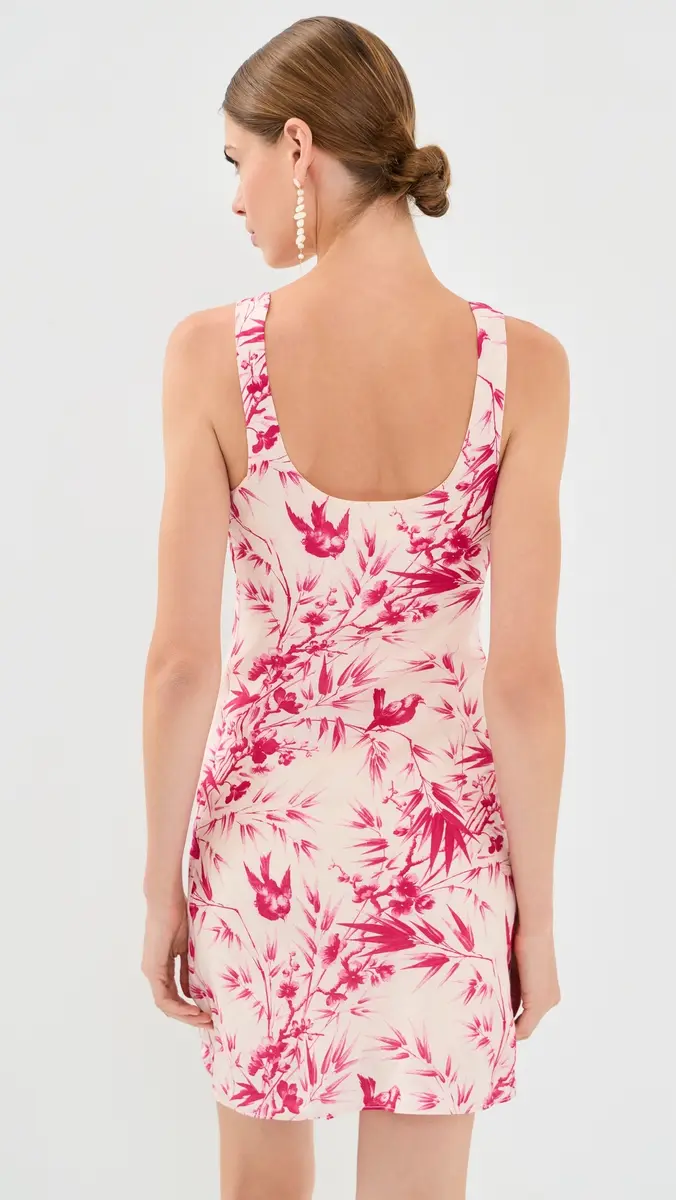 ALIX OF BOHEMIA Addie Rosette Bird Silk Mini Dress | Thumbnail 3