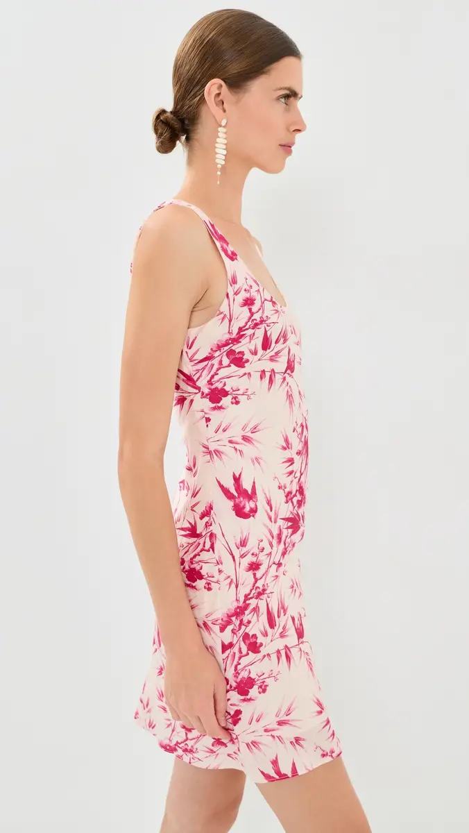 ALIX OF BOHEMIA Addie Rosette Bird Silk Mini Dress | Thumbnail 4
