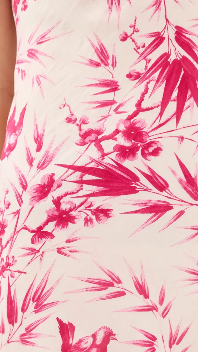 ALIX OF BOHEMIA Addie Rosette Bird Silk Mini Dress | Thumbnail 6