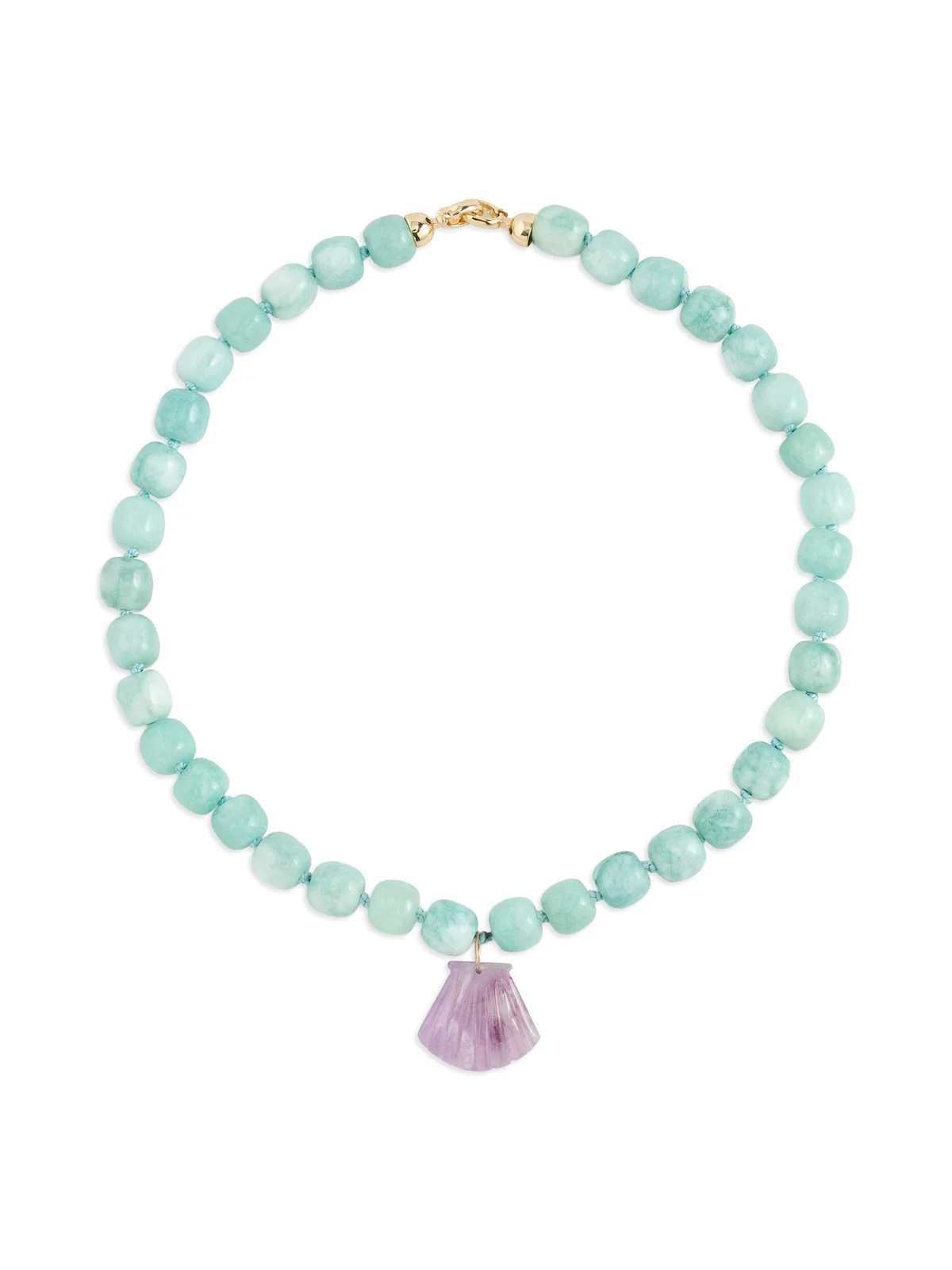 Shashi Jade Scallop Gemstone Pendant Necklace