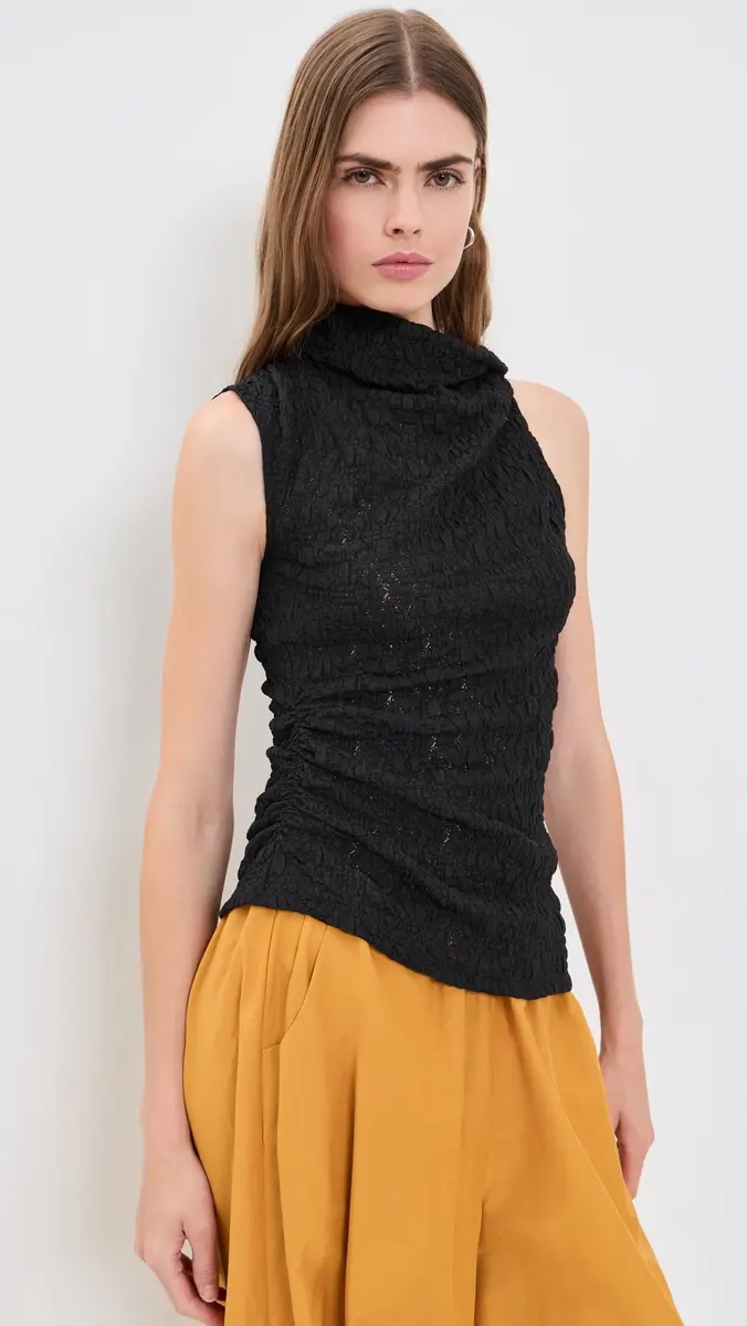 Proenza Schouler White Label Circe Top In Stretch Lace Black | Thumbnail 2 Proenza Schouler White Label Circe Top In Stretch Lace Black | Thumbnail 2