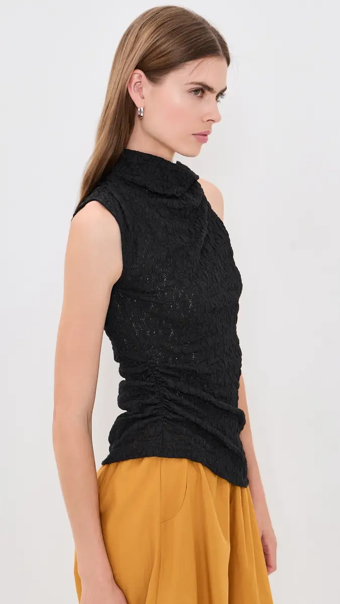 Proenza Schouler White Label Circe Top In Stretch Lace Black | Thumbnail 4 Proenza Schouler White Label Circe Top In Stretch Lace Black | Thumbnail 4
