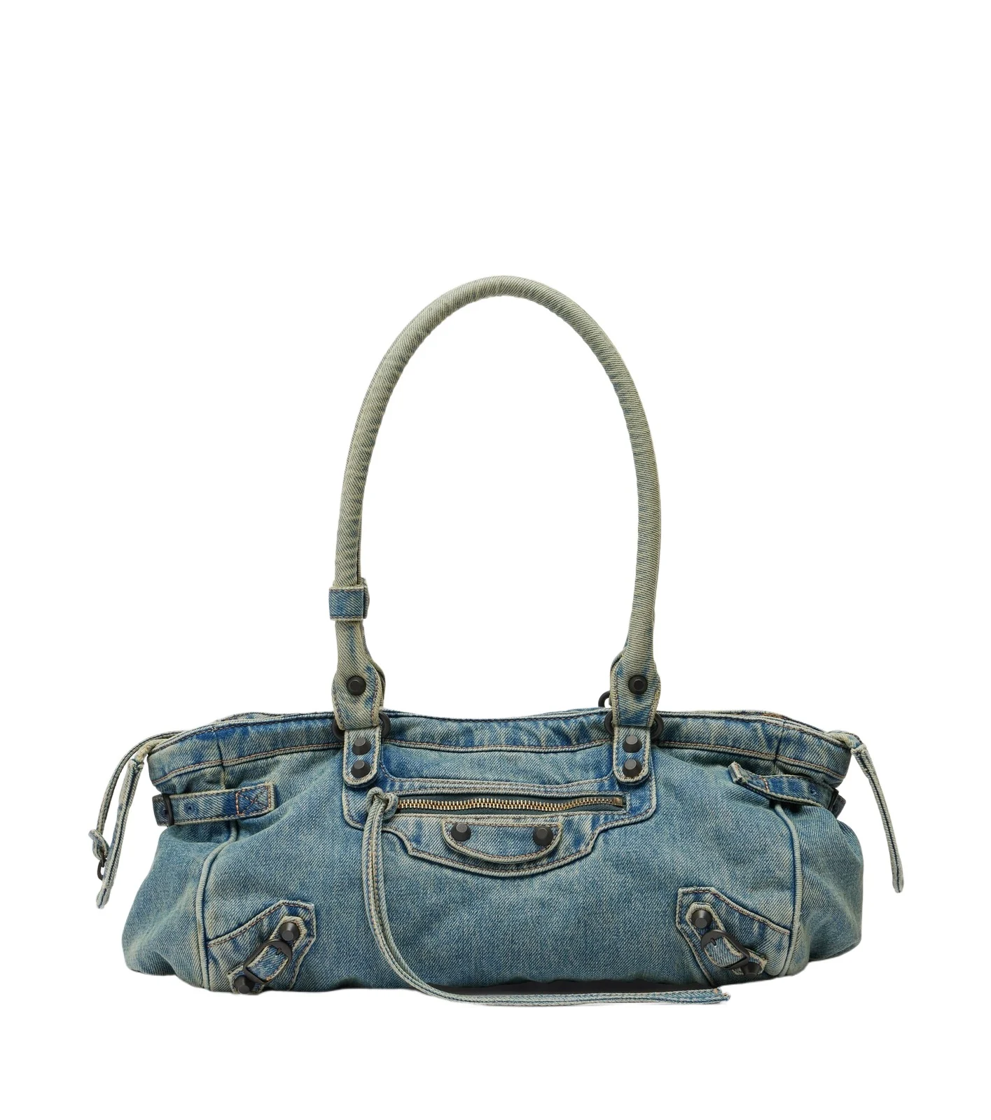 Le City East-West denim shoulder bag