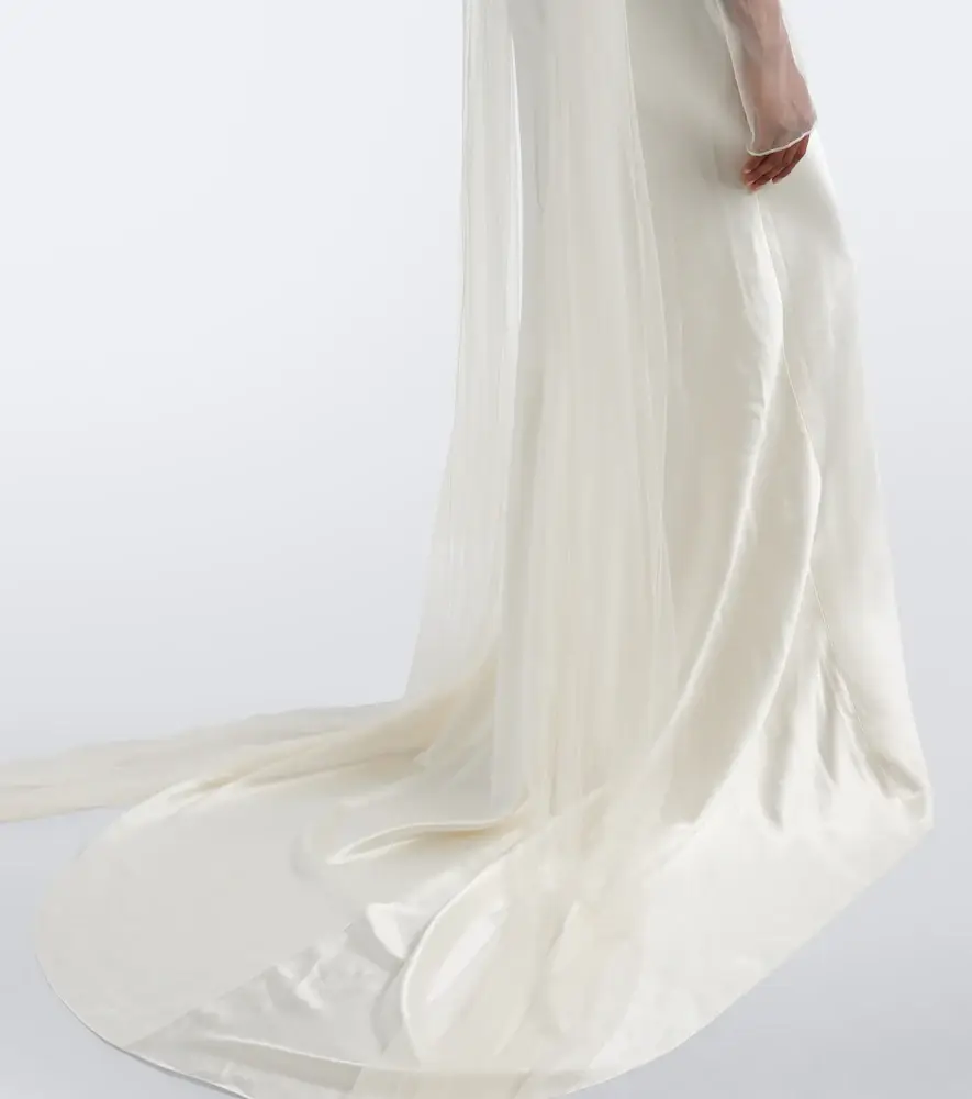 Danielle Frankel Bridal Mari caped wool and silk gown | Thumbnail 8 Danielle Frankel Bridal Mari caped wool and silk gown | Thumbnail 8