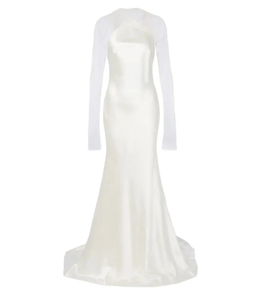 Danielle Frankel Bridal Mari caped wool and silk gown | Image 1 Danielle Frankel Bridal Mari caped wool and silk gown | Image 1