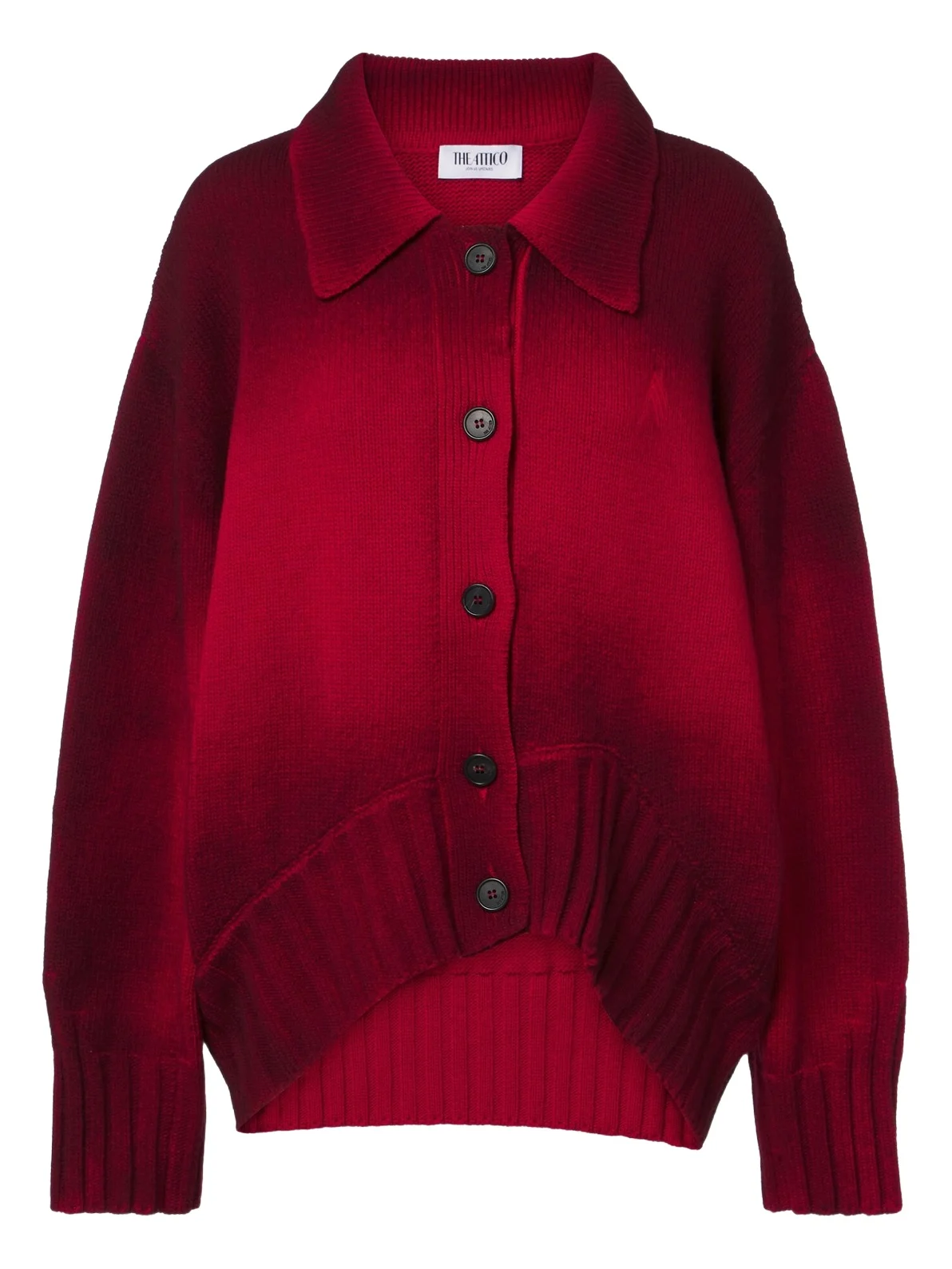 Ombré oversized wool and cashmere cardigan