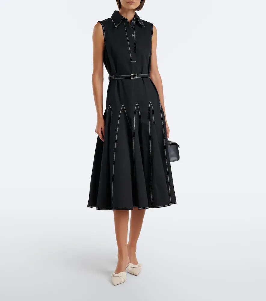 Emilia Wickstead Monique cotton poplin midi dress | Thumbnail 4 Emilia Wickstead Monique cotton poplin midi dress | Thumbnail 4